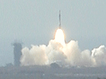 View from a distance as IMAGE clears the gantry