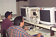Operators monitoring spacecraft health and safety